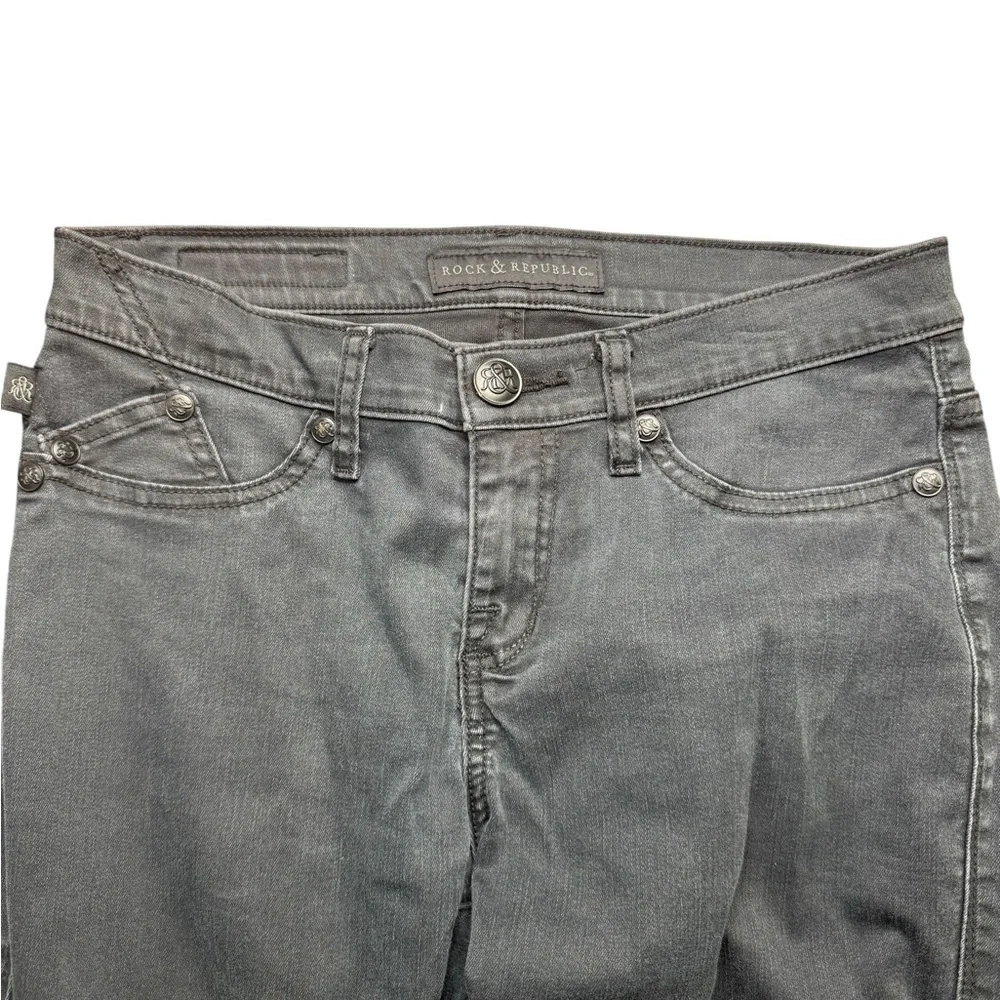Rock & Republic Kashmiere Skinny Jeans Gray Wash Size 8
